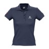 Women's "Made in CNES" navy blue polo shirt
