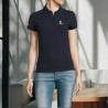 Women's "Made in CNES" navy blue polo shirt