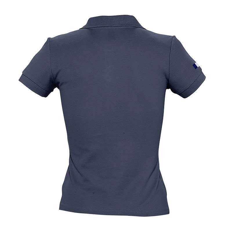 Women's "Made in CNES" navy blue polo shirt