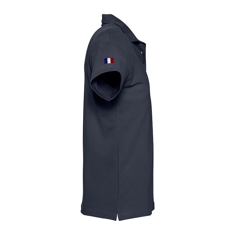 Men's "Made in CNES" navy blue polo shirt