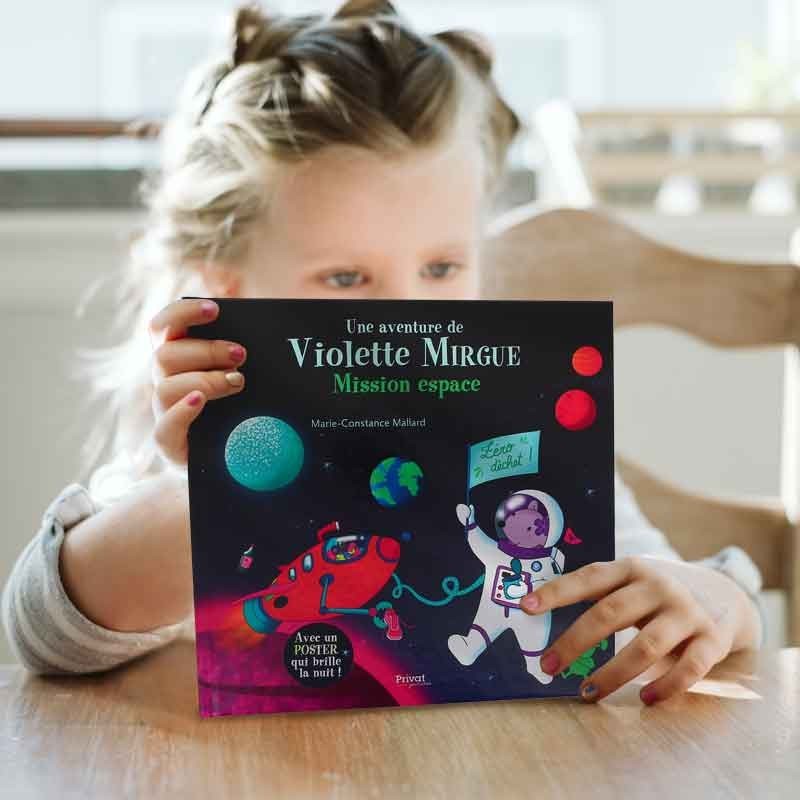 Violette Mirgue  "Mission Espace" avec un crayon à papier CNES offert