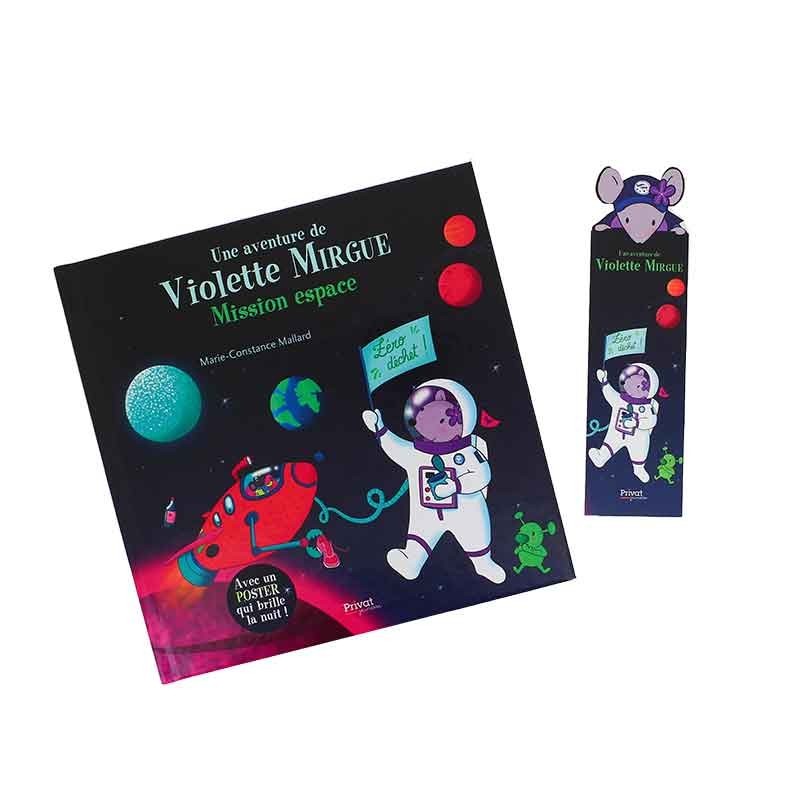 Violette Mirgue  "Mission Espace" avec un crayon à papier CNES offert