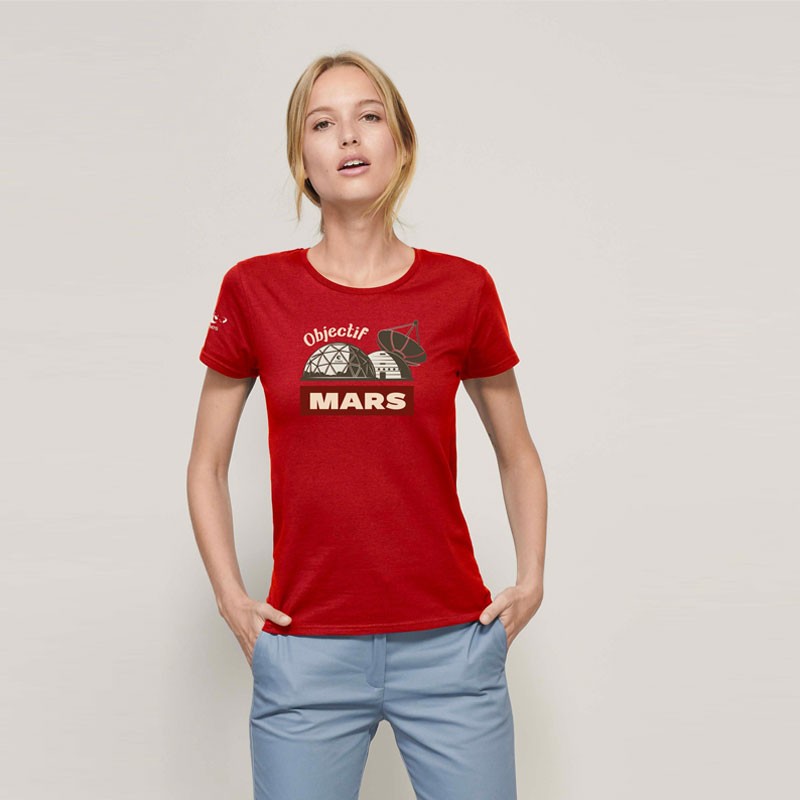Red Woman size T-shirt "Objectif MARS"