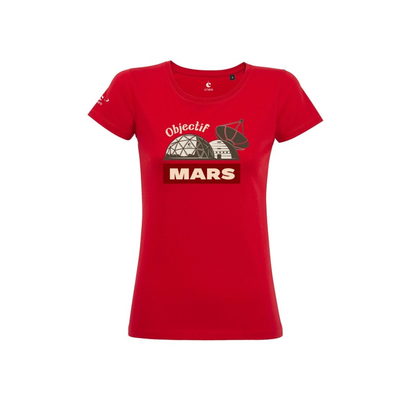 Red Woman size T-shirt "Objectif MARS"
