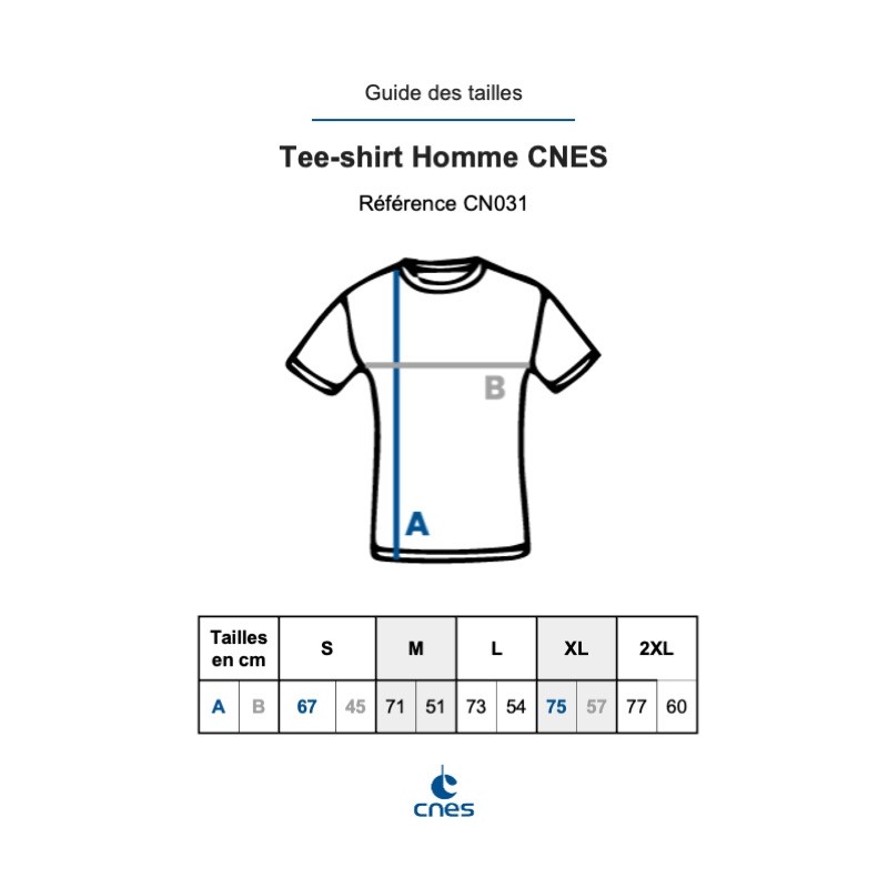 Navy blue Man T-shirt "MADE IN CNES"