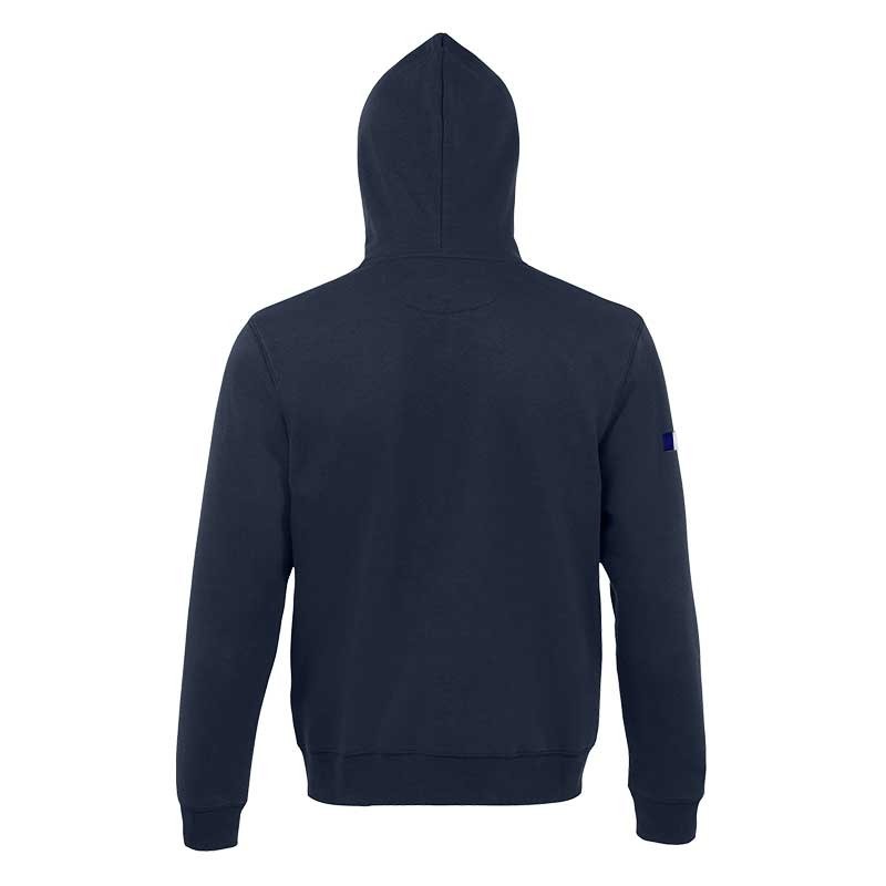 Men's "Made in CNES" navy blue zipped hoodie
