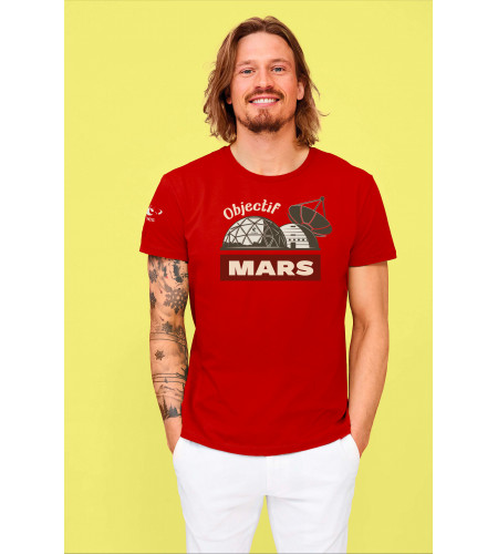 T-shirt Homme Rouge Objectif MARS