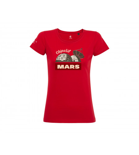 Red Woman size T-shirt "Objectif MARS"