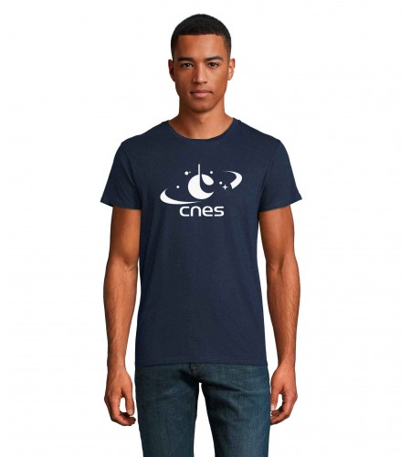 Navy blue Man T-shirt "MADE IN CNES"