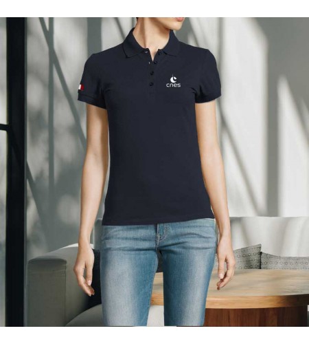 Women's "Made in CNES" navy blue polo...