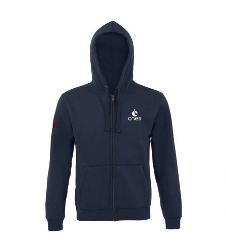 Men's "Made in CNES" navy blue zipped...