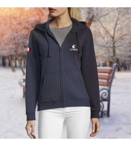 Sweat zippé à capuche Femme "Made in...