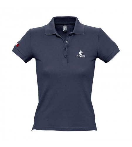 Women's "Made in CNES" navy blue polo...
