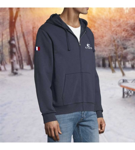 Sweat zippé à capuche Homme "Made in...